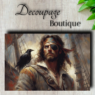 Pirate Captain Bandanna Decoupage Tissue Paper