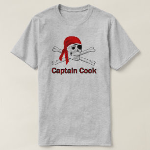 Pirate Captain Cook Grey T-shirt