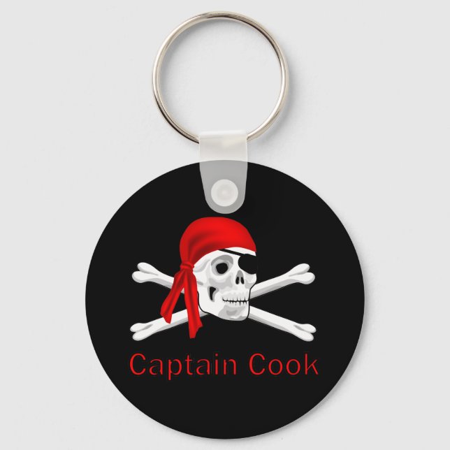 Pirate Captain Cook Keychain (Front)