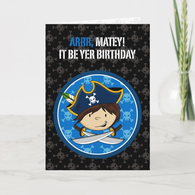 Pirate Captain Greeting Card (Front)