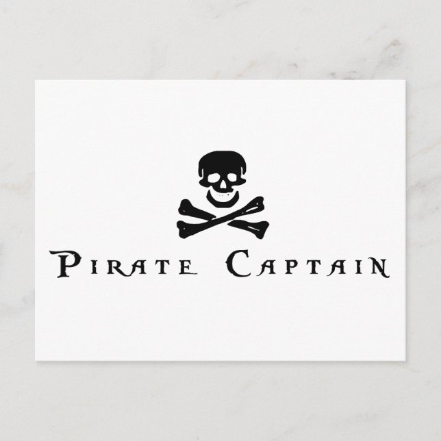 Pirate Captain Postcard (Front)