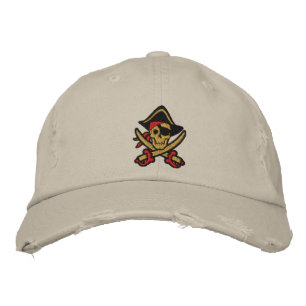 Pirate Captain Skull Embroidered Cap