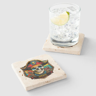 Pirate Captain Stone Coaster