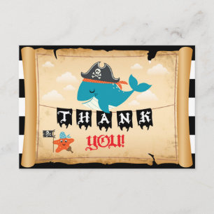 Pirate Captain Whale Starfish Matey Thank You