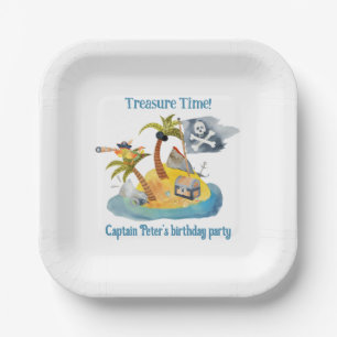 Pirate Captain's Treasure Birthday Party Paper Plate