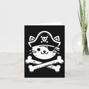 Pirate Cat Crossbones Cat Lover Cats Kitten Owner Card