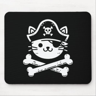Pirate Cat Crossbones Cat Lover Cats Kitten Owner  Mouse Mat