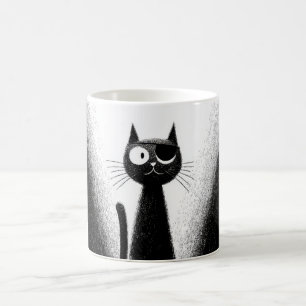 Pirate Cat – Cute Minimal Cat Art Coffee Mug