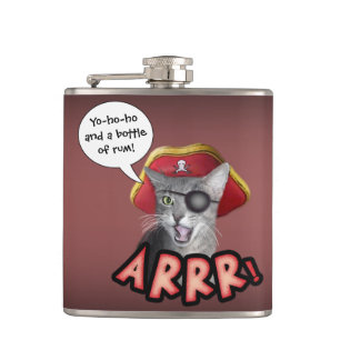 Pirate Cat Hip Flask