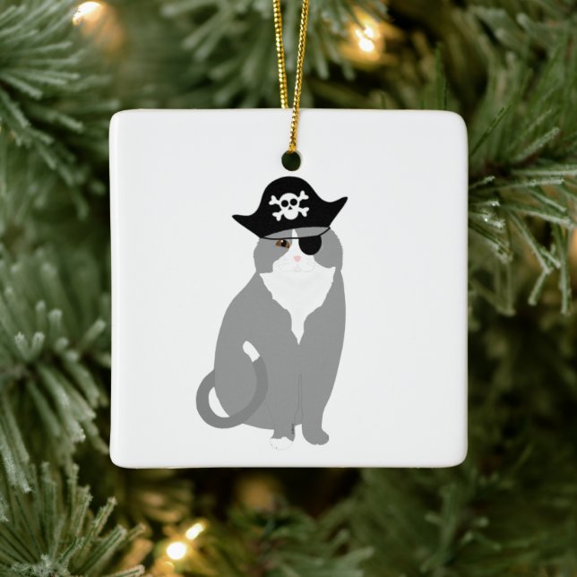 Pirate Cat Ornament (Tree)