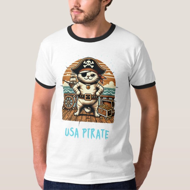 Pirate cat  T-Shirt (Front)