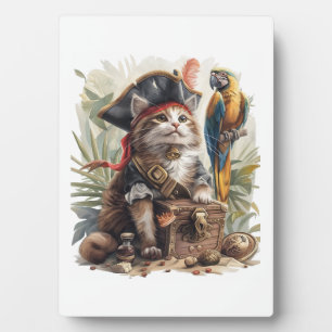 Pirate Cat Treasure Plaque