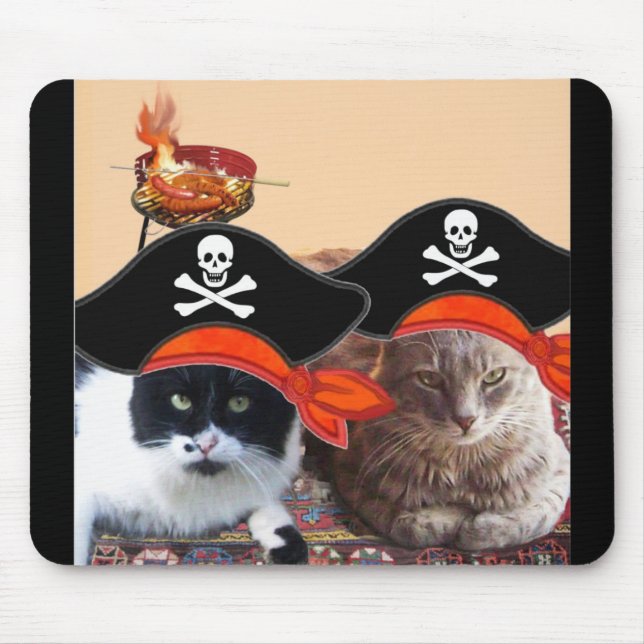 PIRATE CATS ,Talk like a Pirate Day Mouse Mat (Front)