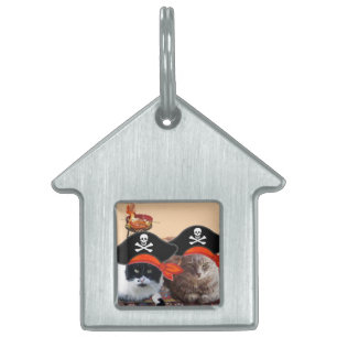 PIRATE CATS ,Talk like a Pirate Day Pet ID Tag