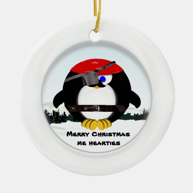 Pirate Ceramic Tree Decoration (Front)