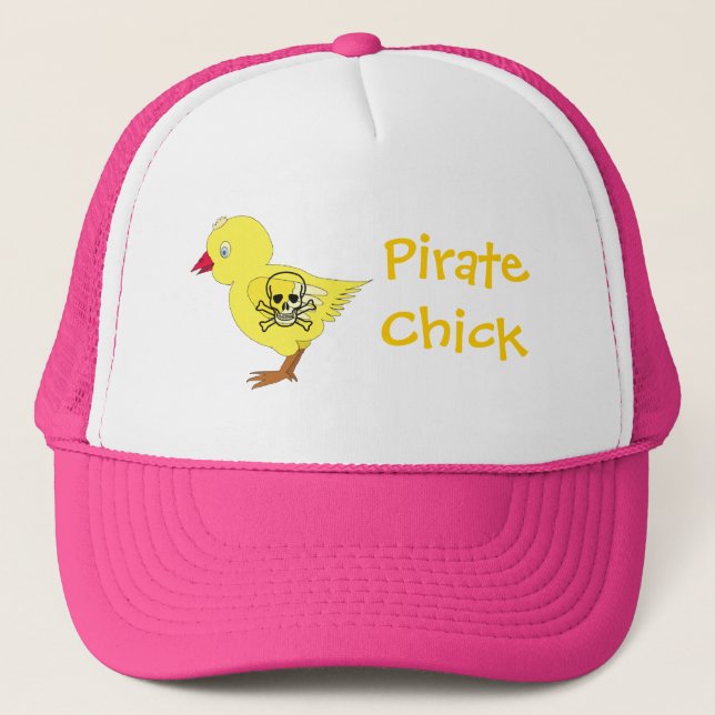 Pirate Chick Trucker Hat (Front)