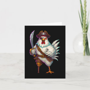 Pirate Chicken Funny Halloween Costume For Men Wom Card