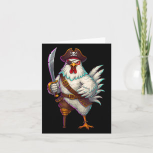 Pirate Chicken Funny Halloween Costume For Men Wom Card