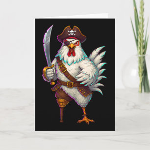 Pirate Chicken Funny Halloween Costume For Men Wom Card