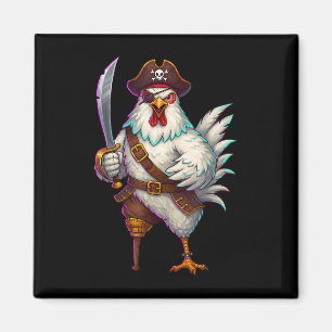 Pirate Chicken Funny Halloween Costume For Men Wom Magnet