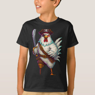 Pirate Chicken Funny Halloween Costume For Men Wom T-Shirt
