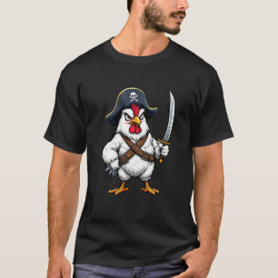 Pirate Chicken Funny Halloween Costume for Poultry T-Shirt