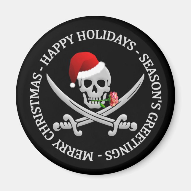 Pirate Christmas magnet (Front)