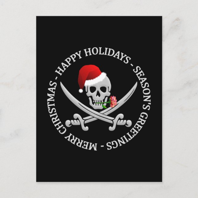 Pirate Christmas postcard - customise (Front)