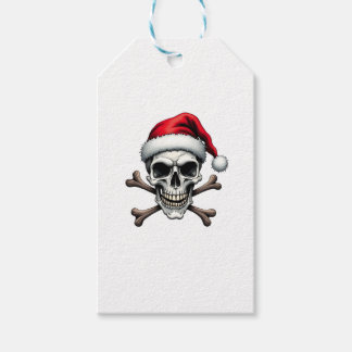 Pirate Christmas Skull & Crossbones Santa Hat. Got Gift Tags