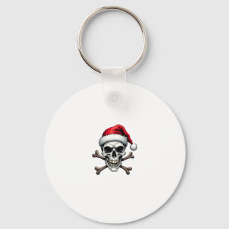 Pirate Christmas Skull & Crossbones Santa Hat. Got Key Ring