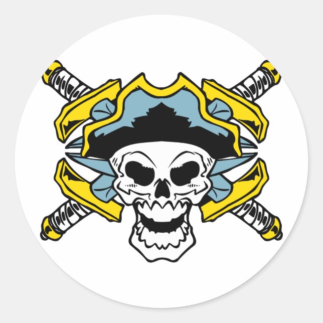 Pirate Classic Round Sticker (Front)