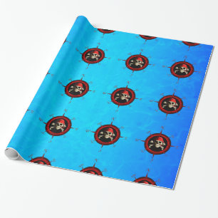 Pirate Compass Rose Wrapping Paper