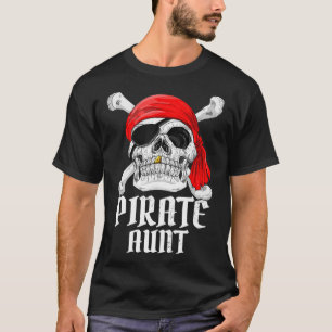 Pirate Costume Aunt Theme Party Halloween Woman  T-Shirt