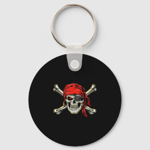 Pirate costume skull and crossbones jolly roger key ring