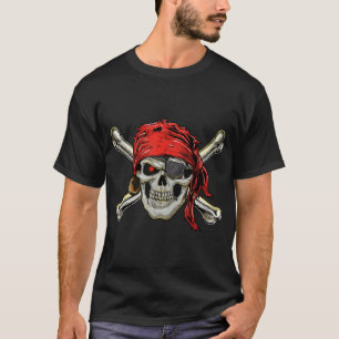 Pirate Costume Skull And Crossbones Jolly Roger T-Shirt