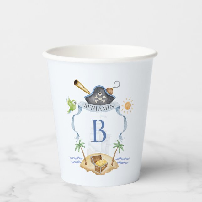 Pirate Crest Paper Cups (Front)
