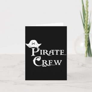 Pirate Crew Funny Halloween Costume Party Men Boys Card