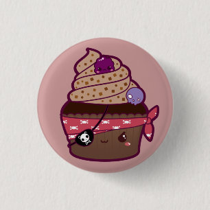 Pirate Cupcake 3 Cm Round Badge