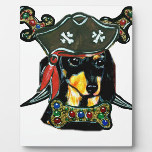 Pirate Dachshund Plaque