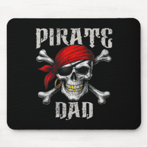 Pirate Dad Jolly Roger Flag And Skull Crossbones H Mouse Mat