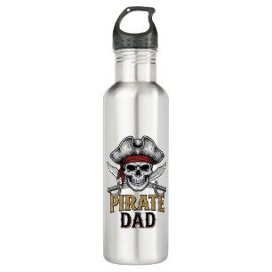 Pirate Dad Skull Sword Vintage Engraving Shirt_1 710 Ml Water Bottle