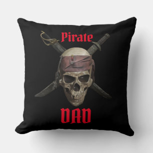 PIRATE DAD Throw Pillow