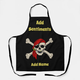 Pirate Design edit & add text, Apron