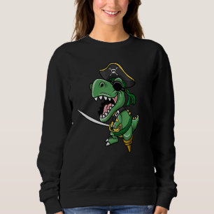 Pirate Dinosaur Rex  Tyrannosaurus Halloween Costu Sweatshirt
