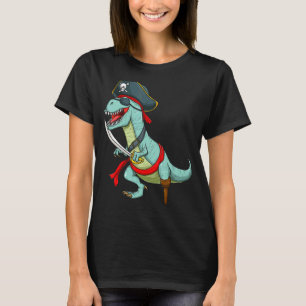 Pirate Dinosaur Rex Tyrannosaurus Halloween Costu T-Shirt