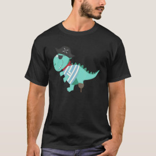 Pirate Dinosaur Rex Tyrannosaurus Halloween Costum T-Shirt