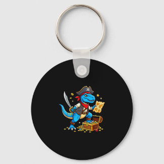 Pirate dinosaur t rex boys girls kids funny key ring