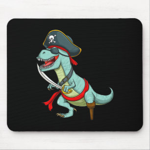 Pirate Dinosaur T Rex Fun Tyrannosaurus Halloween Mouse Mat