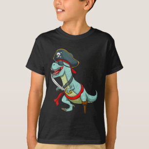 Pirate Dinosaur T Rex Funny Tyrannosaurus Hallowee T-Shirt