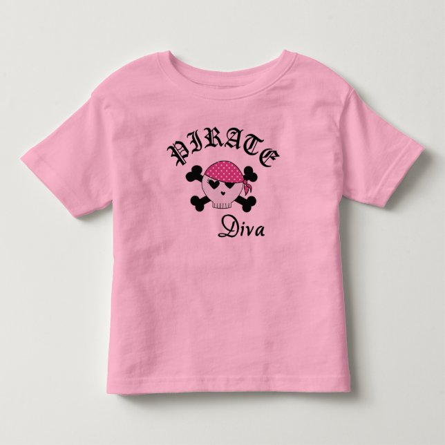 Pirate Diva Toddler T-Shirt (Front)
